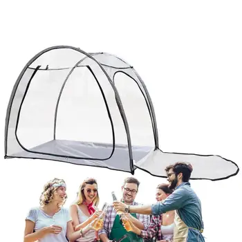 Прозрачные палатки снаружи, прозрачная 2-дверная палатка для наружных / комнатных растений, панорамное окно на 360 градусов, палатка для кемпинга, защита от холода