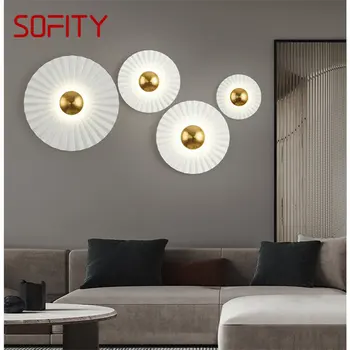 Простой настенный светильник SOFITY в современном интерьере, креативные белые бра для дома, гостиной, прикроватной тумбочки в спальне.