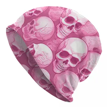 Розовые Модные Шапочки-Бини Terror Skull Skullies Шапочки Лыжные Шапочки-Капоты Homme Hats
