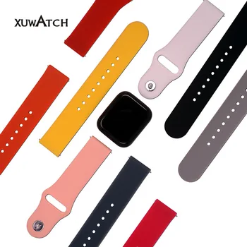 Силиконовый ремешок для спортивных часов HUAWEI и Apple Watch Smart Band, сменный ремешок 20 мм 22 мм для мужчин и женщин Apple, универсальный безопасный
