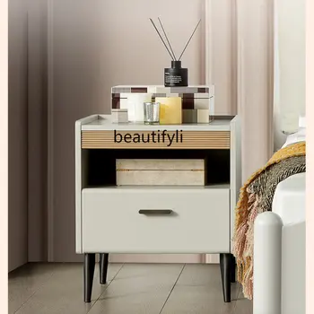 Современная минималистичная прикроватная тумбочка в скандинавском стиле Многофункциональный прикроватный шкафчик для спальни комод для мебели для спальни