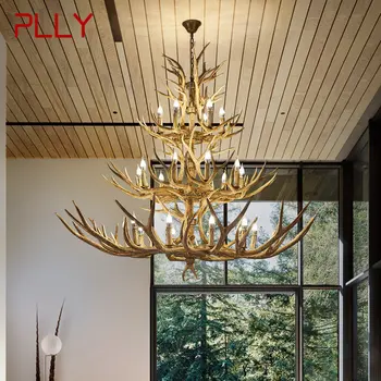 Современные Светодиодные подвесные светильники PLLY Antler Креативная Люстра для декора гостиной и столовой