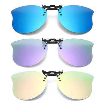Солнцезащитные очки с клипсой в форме кошачьего глаза поверх рецептурных очков с поляризацией UV400, откидные солнцезащитные очки ультралегких удобных оттенков