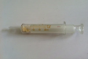 Стеклянный шприц-инжектор объемом 20 мл, пробоотборник для подачи чернил, стеклянные шприцы большого диаметра для химической медицины