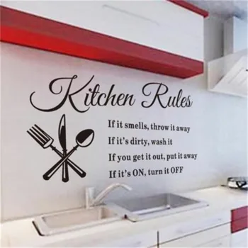 Съемные кухонные надписи на стену своими руками, наклейка для домашнего декора, Виниловая художественная роспись