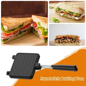 Сэндвичница, сковорода для сэндвичей, Хот-дог, Тостовая машина для завтрака с антипригарным покрытием, блинница, Хлебный тост, Кухонный инструмент