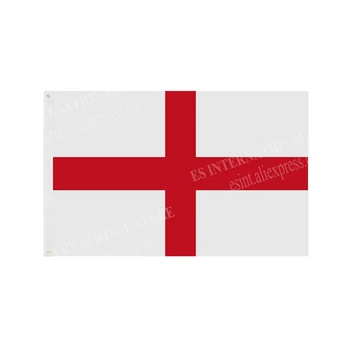Флаг Англии Национальный Графический Изготовленный на заказ Подвесной Баннер Рекламное украшение для вечеринки Люверсы для крышки вала 3X5 ФУТОВ 90X150 см