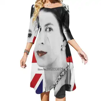 Флаг, Шнуровка сзади, платье с открытой спиной, платье с квадратным вырезом, Вечерние платья для вечеринок, Миди, сексуальное платье, Британская Королевская семья, Британская Королевская семья