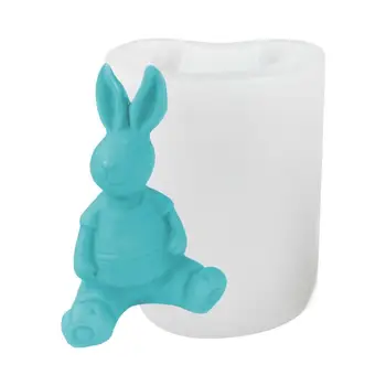 Форма для мыла с кроликом, Силиконовая форма для Кролика, Свечи с длинными ушами, Формы для литья из эпоксидной смолы, Формы для ароматерапии, сделай сам, Свечи для ароматерапии своими руками