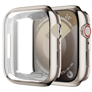 Чехол из ТПУ для apple watch case series 9 8 7 6 5 4 3 SE 41 мм 45 мм 38-42-44-40 мм защитная пленка для экрана smartwatch соответствующие Аксессуары