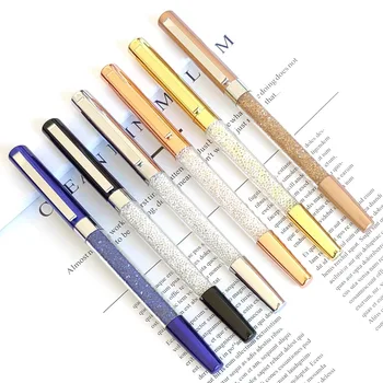 Шариковая ручка с кристалалми и бриллиантами, ручки для подписи, металлический бизнес-рекламный подарок