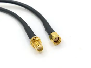 1шт RG58 Коаксиальный кабель RP-SMA штекер-розетка RP-SMA RF Коаксиальный кабель с косичкой
