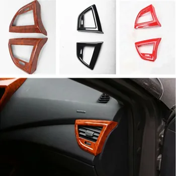 2 шт./лот, автомобильные наклейки из ABS углеродного волокна, декоративная рамка для воздуховыпуска приборной панели для Hyundai Veloster 2011-2016