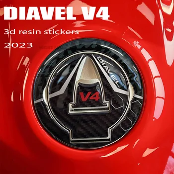 Diavel V4 2023 Аксессуары Для Мотоциклов Защита Крышки Топливного Бака 3D Гель Эпоксидная Смола Комплект Наклеек Для Ducati Diavel V4 2023