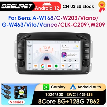 Беспроводной CarPlay Android Авторадио Для Mercedes Benz CLK W209 W203 W463 W208 4G Автомобильный Мультимедийный GPS 2din авторадио Восьмиядерный 786