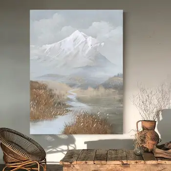 Изготовленный на заказ Плакат для украшения дивана в гостиной Абстрактный Пейзаж Настенная картина ручной работы маслом Современное искусство на холсте Крыльцо спальни