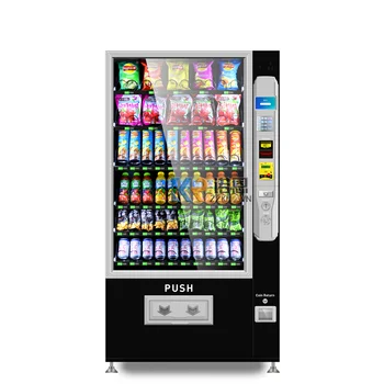 Комбинированный торговый автомат по продаже закусок и напитков 2023 года, одобренный Ce, с круглосуточным самообслуживанием