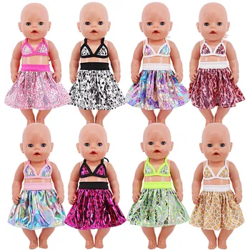 Милый Купальник Для 43-сантиметрового Новорожденного Реборна и 18-дюймовой Американской Куклы Одежда Аксессуары Для Кукол Выкройка Платья Для Игрушки Нашего Поколения