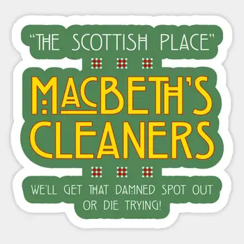 Наклейка Macbeth'S Cleaners для декора ноутбука, спальни, автомобиля, милого мультяшного искусства, модного общественного чемодана