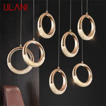 Подвесной светильник ULANI Современные светодиодные креативные светильники с круглым кольцом, декоративные для домашней столовой