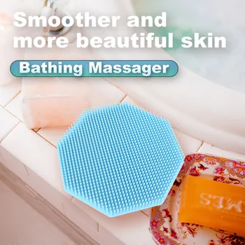 Силиконовая щетка для ванны Полигональные отшелушивающие щетки для тела Щетка для влажного сухого шампуня Средство для ежедневного мытья тела