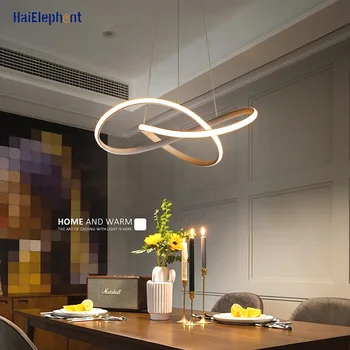 Скандинавская светодиодная люстра, креативная подвесная лампа неправильной формы для обеденного стола, гостиной, кухни, ресторана, домашнего декора, Подвесной светильник