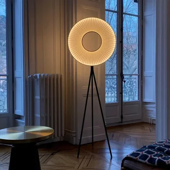 Складки ткани в скандинавском стиле Светодиодные торшеры для гостиной, боковые светильники для дивана, Прикроватная лампа для спальни, Светильники для внутреннего освещения