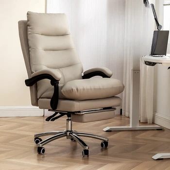 Удобные Кожаные Офисные Кресла Диваны Игровое Кресло с откидной спинкой Дизайнерское Рабочее Кресло на коленях Столовое Кресло Silla Gamer Furniture