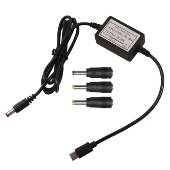Универсальный кабель USB C Type C до 2,5 мм/3,5 мм/4,0 мм/5,5 мм для маршрутизатора, вентилятора со светодиодной подсветкой и устройств 24 В 51BE